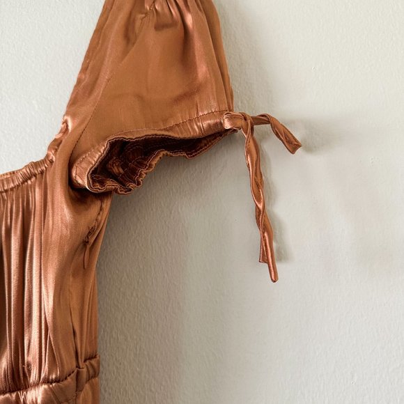 Tiger Mist Satin Cap Sleeve Bodycon Dress Size Small - Picture 5 of 9